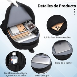 Mochilas Hombre y Mujer,Mochila Laptop,Multifuncional Impermeable Mochila con Estuche,Adecuada para Computadora Portátil de 14 Pulgadas,para Escuela y Viajes