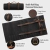 XINZUO Chef Knife Roll Bag Professional,16oz Waxed Canvas and Crazy
