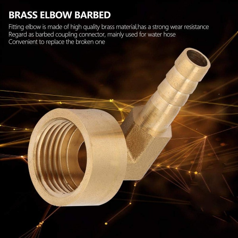 90 Degree Elbow Brass Hose Connector Hose Nozzle Coupling Barb