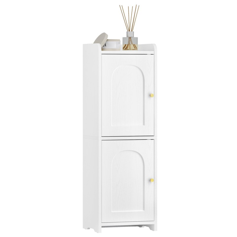 Hzuaneri Bathroom Storage Cabinet, Corner Floor Cabinet with 2 Doors