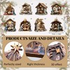 BBTO 16 Pcs Nativity Scene Ornaments Religious Christmas Wooden Hanging