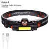 Q5 + COB LED Headlamp with Dual-Beam Lighting, Adjustable Tilt