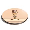 1 x Round Coaster - Microphone Radio Broadcast Cork Backed