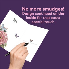 Auntie Birthday Card - Nature Floral Garden - Beautiful Happy Birthday Card for Auntie from Niece Nephew, 5x7 Inch Female Floral Bday Mothers Day Greeting Cards