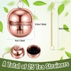 Sumind 25 Pcs Oval Tea Strainer Stainless Steel Ball Infuser