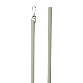 30" Fiberglass Drapery Baton Curtain Wands with Stainless Steel Snap Hooks - Our Strongest! (4-Pack)