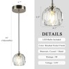 Kenolia Modern Crystal Pendant Light Fixtures, Single Raindrop Hanging Lamp,