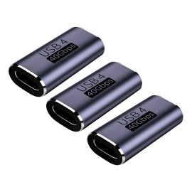 3 X Cople Adaptador Usb C Hembra A Usb C Hembra Usb 4.0 100w