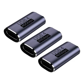 3 X Cople Adaptador Usb C Hembra A Usb C Hembra Usb 4.0 100w