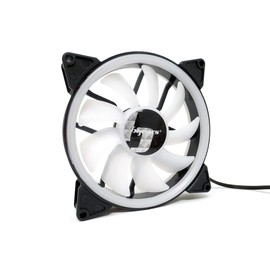 Bgears b-DualRing 120 White Fan with 30 White LEDs Front and Back Lighting Effect at Extreme Airflow of 101 CFM