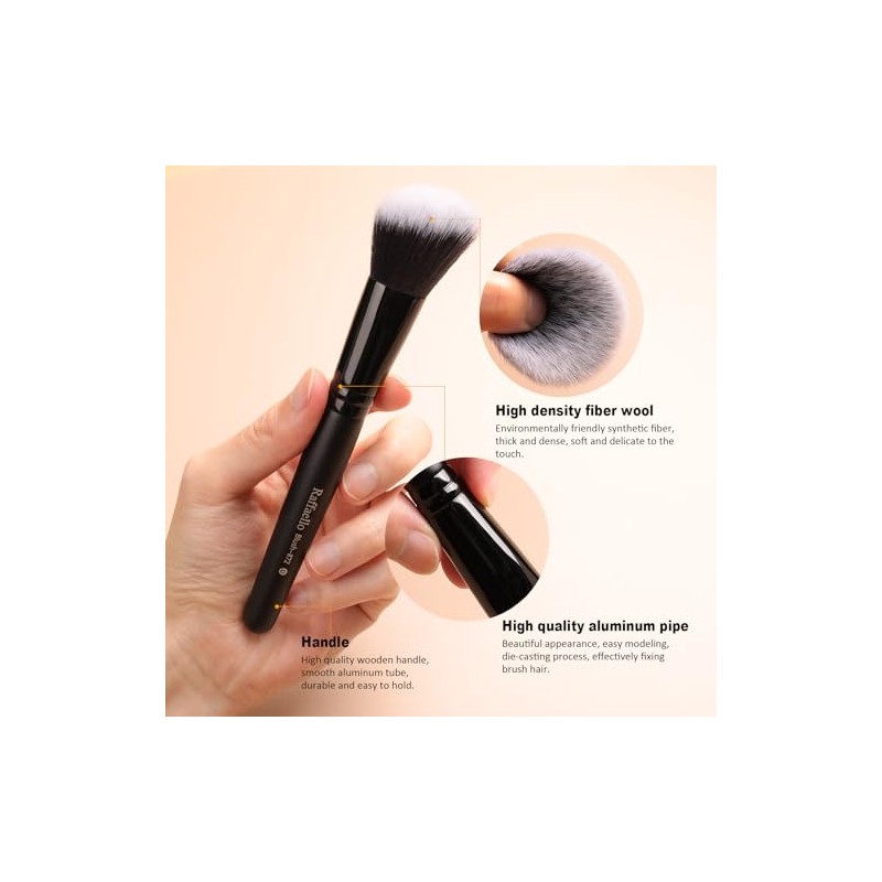 Zoreya - Juego de brochas de maquillaje de pelo sintético