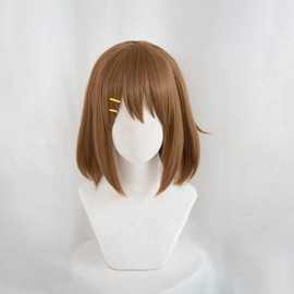 Heat Resistant Cosplay Wig, Second Castle, Yui Hirasawa, Costume, Cosplay Wig Party, Disguise + Bonus 3 Pieces, Exclusive Net, Hairpin and Memo Pad Included