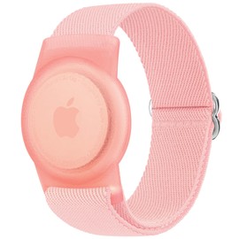 Meliya Strap for Kids Airtag, Elastic Nylon Wristband for Air Tag Bracelet Holder, Adjustable Wristlet Stretchy Band for Airtags, Air-Tag GPS Protective Case for Child/Toddlers