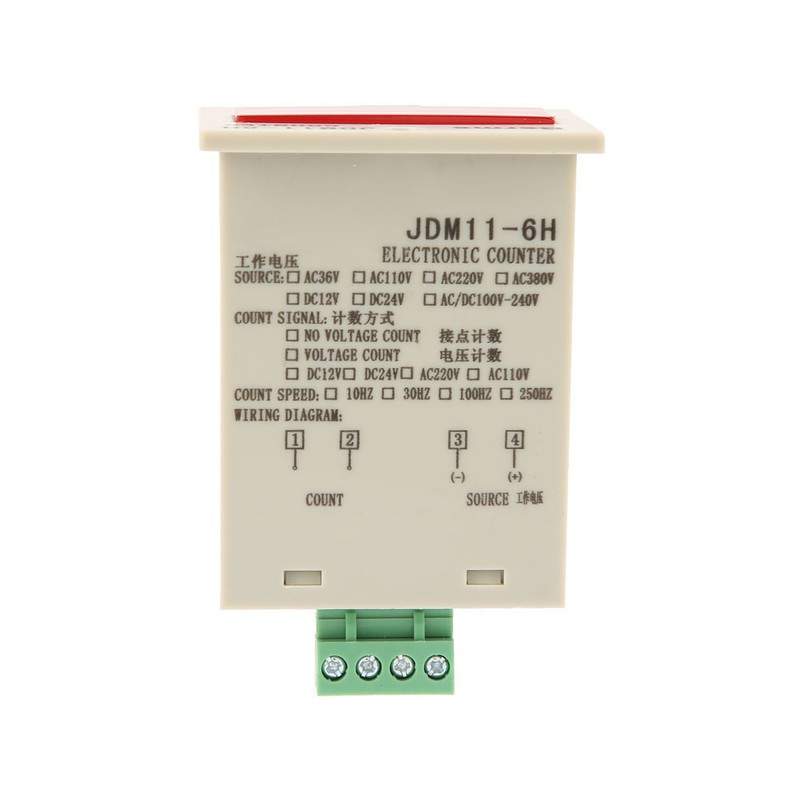 JDM11-6H 6 Digit Display Electronic Counter DC 12V