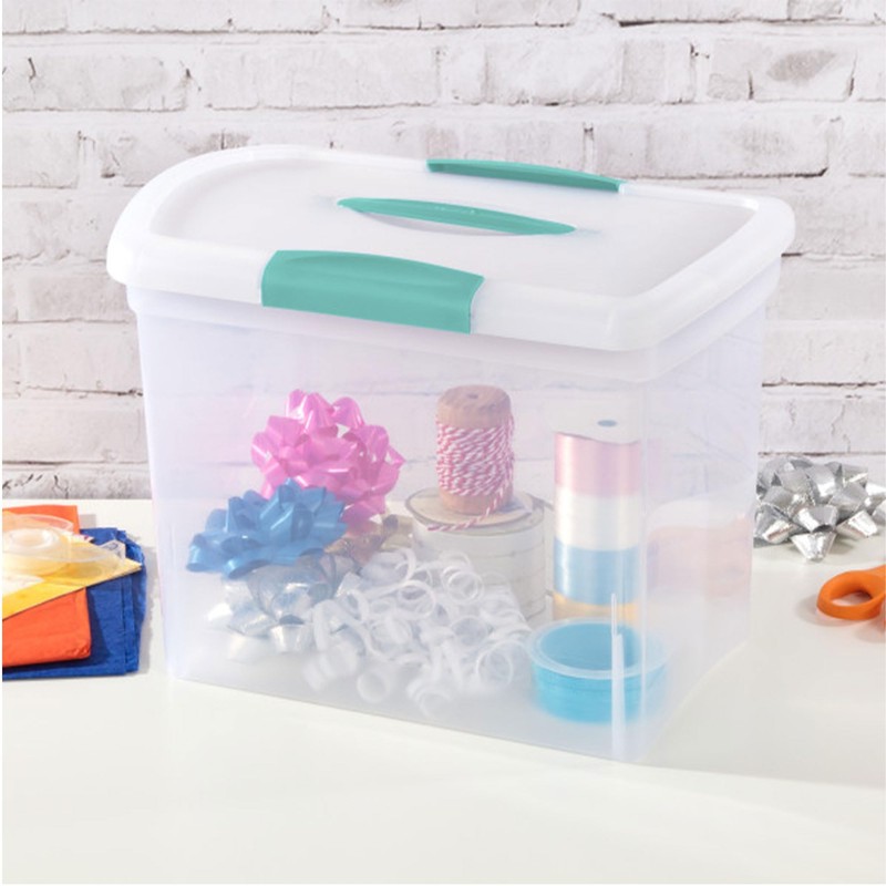 Sterilite Large Nesting ShowOffs, Stackable Small Storage Bin with Latching