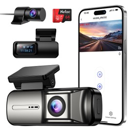 FENDALE Dash Cam Front and Rear, 2K/720P HD Dash Camera for Cars, Free 64GB Card, 5G Wi-Fi APP Control, Car Camera with Night Vision, G-Sensor,160°Wide Angle, WDR, 24H Parking Mode