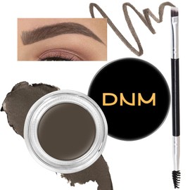 Medium Brown Eyebrow Powder Pomade Gel Shaper Makeup Kit with Dual-ended Brush, Eyebrow Stencil Kit for Women Shaping, Eye Brow Pomade Stencil Shaper Tinting kits for Women Long Lasting Waterproof