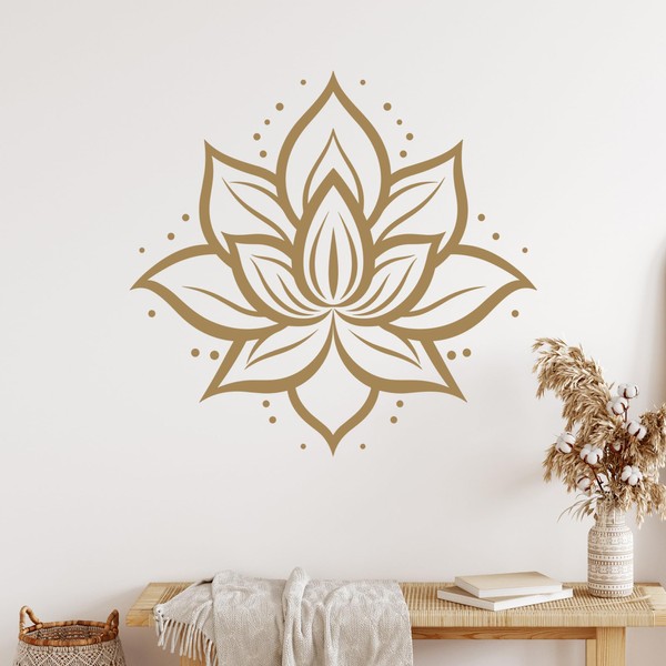 GRAZDesign Wall Tattoo Lotus Flower Mandala Flower Wall Sticker Hindu