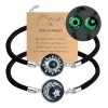 Fuezoiu 2pc Pulseras Para Parejas De Sol Y Luna Brilla