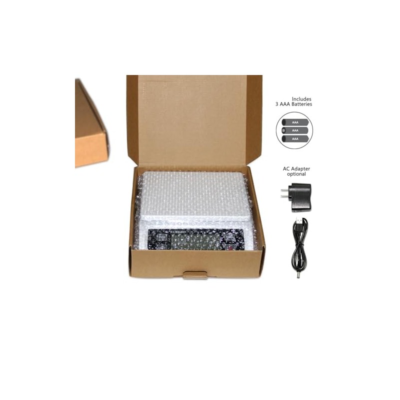 Digital Kitchen Scale 30KG/66LB, Stainless Bread Scale with LCD Display,