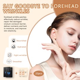 22pcs Forehead Wrinkle Patches,Smoothing Facial Anti-Wrinkle Patches,for Use on The Forehead and Between The Eyes,It Effectively Softens and Smoothes Wrinkles,Making The Skin Softer,Firmer