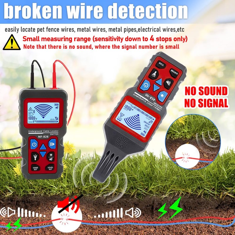 NOYAFA NF-826 Underground Cable Tester Locator Circuit Tracer Metal Pipe