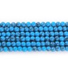 GEM-Inside Natural 2mm Blue Turquoise Round Gemstone Semi Precious Loose