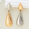 DIAMANTIO 18K Gold Plated Elegant Two-Tone Teardrop Dangle Earrings –