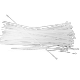 NiftyPlaza 10 Inch Cable Ties - 100 Pack - UV Weather Resistant - HEAVY DUTY 75 Pounds TENSILE Strength Professional Grade Electric Cable Zip Ties (100 Natural/Clear Cable Ties)