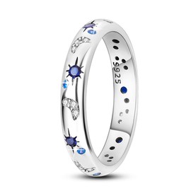 PARCOM Rings for Women S925 Sterling SilverSimple Statement Ring Women's Day Mother's Day Birthday Party Fashion Heart Jewelry Gifts for Women Girls, 8, Sterling Silver, Cubic Zirconia