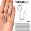 Curtain Hooks for Track, 100 Pcs Metal Curtain Hooks Hanging