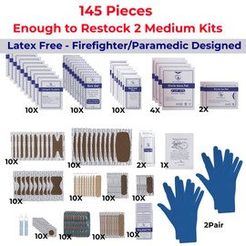 Children's First Aid Kit Refill Supplies - Comprehensive 1st Aid Kit Refills for The Life Safety Pro First Aid Kits. First Aid