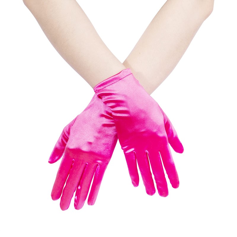 JISEN Women 20s Satin gloves Formal Bridal Banquet Party Wedding