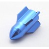 4x Simoni Racing Valve Caps Rocket Rocket Ammunition Colour Blue