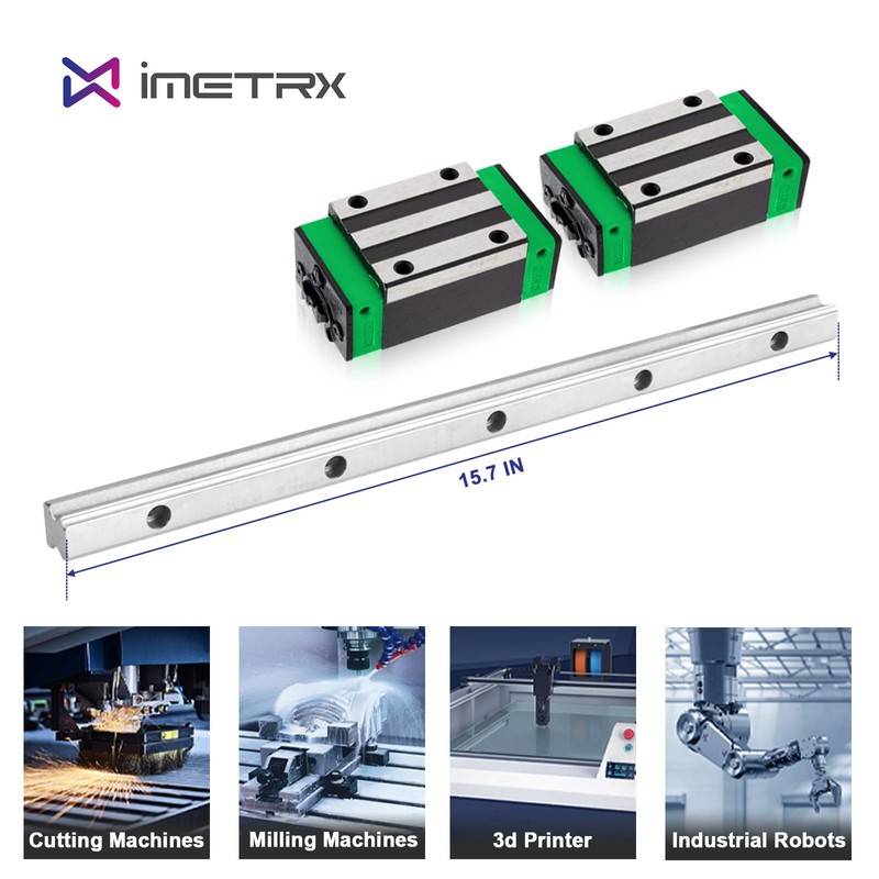 iMetrx HGR20 Linear Guide Rail Kit - 2 Pcs 400mm