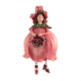 Decorative Poppy Round Flower Girl for Hanging Flower Fairy Figurine/Decorative Hanger/Sculpture Rosemarie Schulz GmbH Heidelberg HD