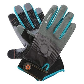 Gardena 11521-20 Gloves for Hard Gardening Work, Large Gloves, Smartphone Operation, Padded Palm, Excellent Breathability, For Machine Work and Wood Splitting, German Gardening Brand