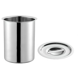 OCS Parts 2 Quart Bain Marie Pot with Lid Set | 6-3/4" x 4-3/8" Stainless Steel Pot for Warm or Cold Food, Home Kitchens, Stovetop, Steam Tables, Catered Events, Soup Warmers or Buffet and Salad Bars