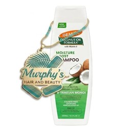 Coconut Oil Shampoo, 400ml moisture boost, Free Of Sulfates, Parabens, Phthalates, Mineral Oil & Gluten - 400Ml,