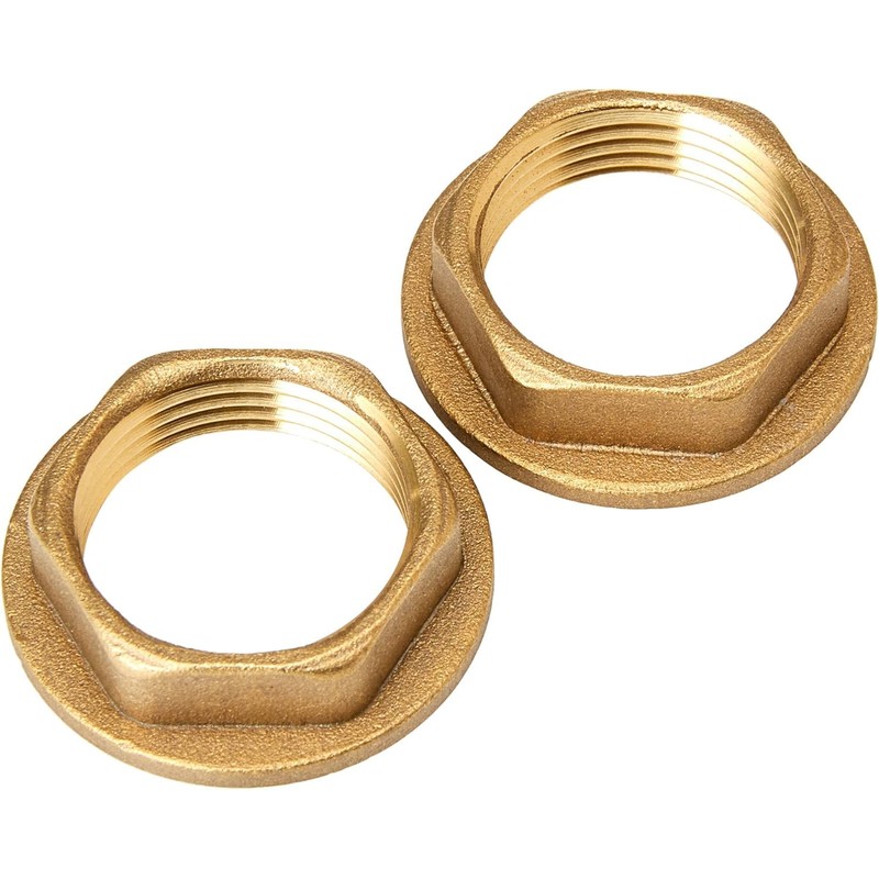 Brass Replacement 3/4" BSP Flanged Metal Bath Tap Backnut -