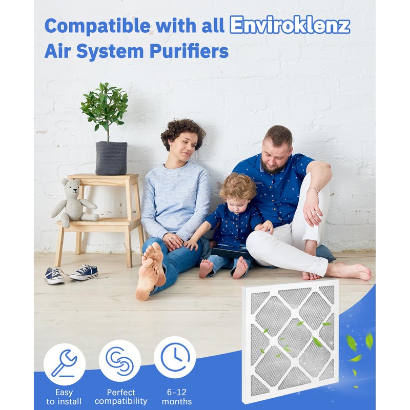 Breshair Replacement Filter Compatible with EnviroKlenz Air System Purifiers, MERV13