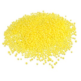 DMiotech 1 Pack 0.1 Inch Foam Beads Ball Polystyrene Round Foam Ball Light Yellow for DIY Crafts Art Party Decoration
