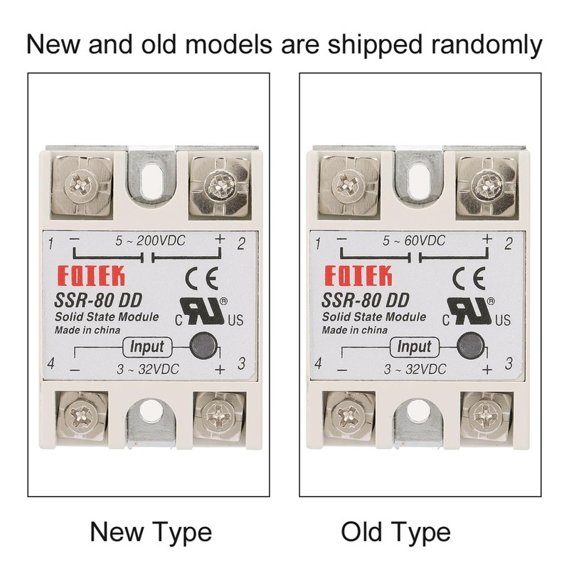 YWBL-WH Solid State Relay, SSR-80DD 80A 5-25MA 3-32V DC to