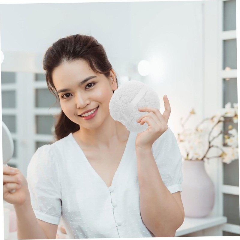 BIUDECO Large Fluffy Body Powder Puff Reusable Dusting Applicator for