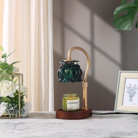 OHBET Candle Warmer Lamp with Timer, Candle Lamp Warmer with Dimmer & Height Adjustable, Flower Lamp Candle Warmer for Jar Candles, Dimmable Candle Warmer Lamp with 2 Bulbs, House Warming Decor Gifts