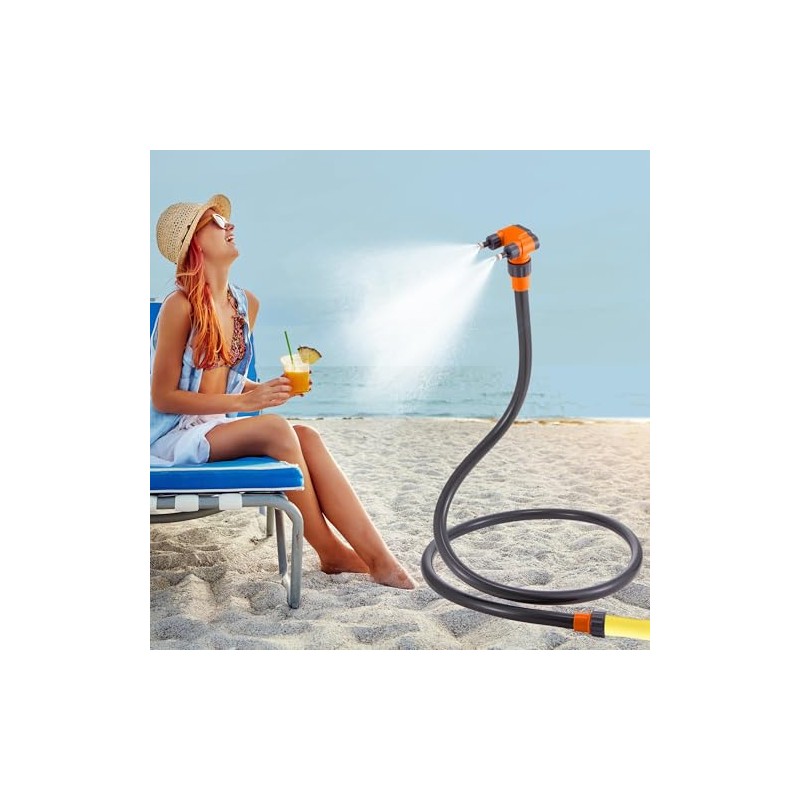Portable Outdoor Misting System with Adjustable Nozzle