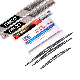 Wipers for 1999 Toyota RAV4 Set w/Rear Trico Steel Wipers Set of 3 Bundled with MicroFiber Interior Car Cloth