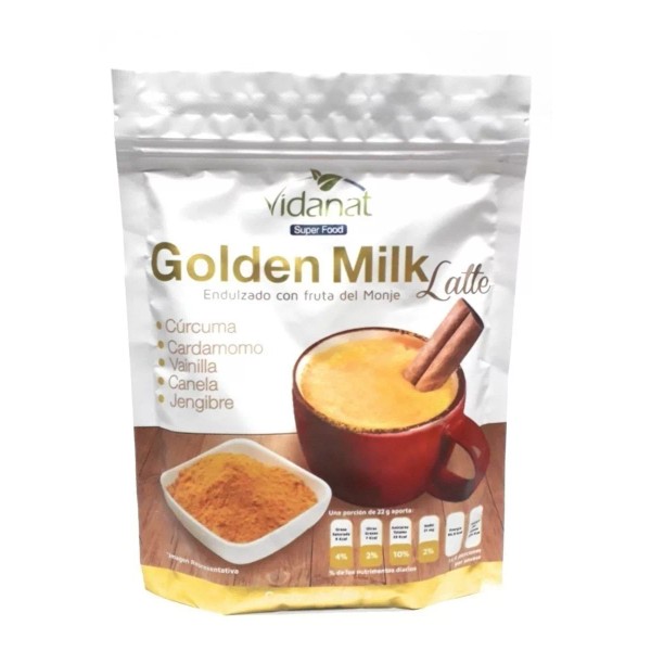 Vidanat Golden Milk Latte (dulce) 300 Grs Efecto Antiinflamatorios