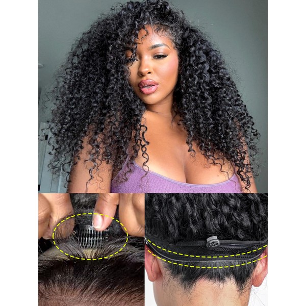 ShineKiss Half Wig Human Hair Glueless Wig Upgrade 4 IN
