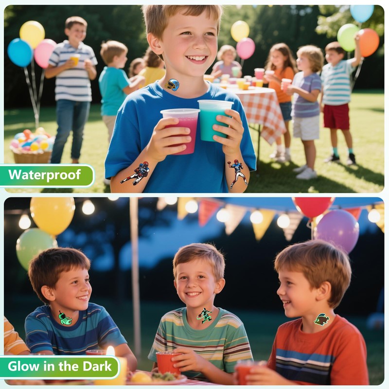 150+ Glow in the Dark Temporary Tattoos for Boys, Dinosaur